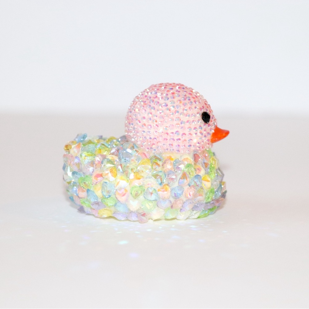 Heart Rhinestone Jeep Rubber Duck, Rubber Ducky, Jeep Ducking, Glow in the dark